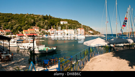 The greek fishing village of Kioni on the island of Ithaka Stock Photo