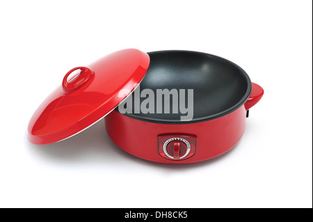 Electric Skillet Isolated On White Stock Photo - Download Image