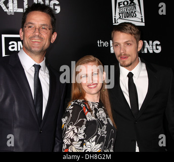 Billy Campbell Mireille Enos and Joel Kinnaman 'The Killing' special premiere screening at ArcLight Cinema Hollywood Los Stock Photo