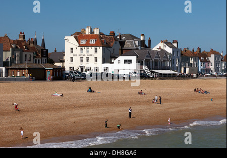 View of the Royal Hotel, from Deal Pier. Stock Photo