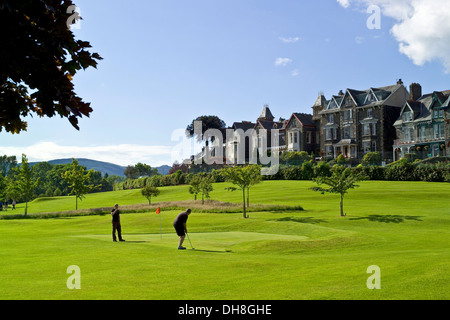 4728. Golf in Hope Park, Keswick, Lake District, Cumbria, UK Stock Photo