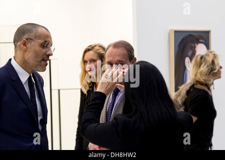 Bertrand Delanoe, french Paris Mayor visiting the Fiac 2013 (contemporary art fair) at le Grand Palais in Paris, France. Stock Photo