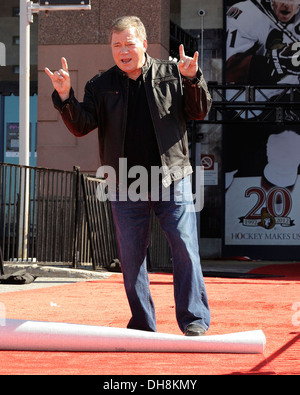 William Shatner rolls out JUNO red carpet at Scotiabank Place in preparation for JUNO Awards on Sunday April 1 2012 Ottawa Stock Photo