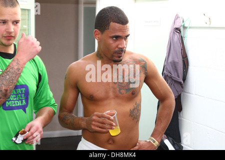 Michael Harvey Jr aka MC Harvey Celebrity Soccer Sunday - Celebrity All Stars XI v Dorking Wanderers Legends XI - held at Stock Photo