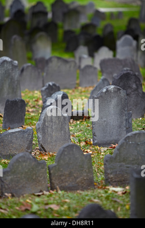 New England headstones in graveyard Stock Photo - Alamy