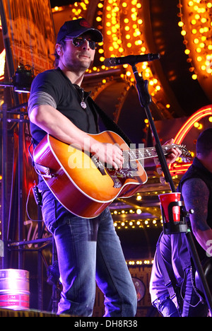 Eric Church 2012 ACM Weekend on Fremont Street Experience Saturday Concerts Las Vegas Nevada - 31.03.12 Stock Photo