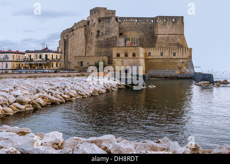 Castel dell'Ovo (Egg Castle) a medieval fortress in the bay of Naples, Italy. Stock Photo