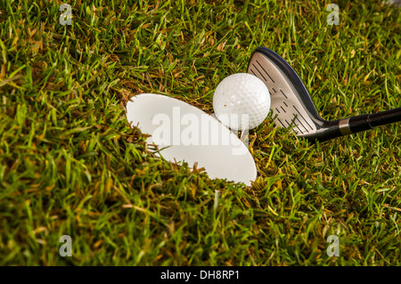 Golf stuff on green grass Stock Photo