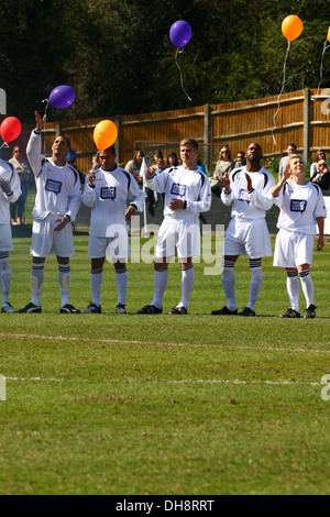 Michael Harvey Jr aka MC Harvey Jeff Brazier and guests Celebrity Soccer Sunday - Celebrity All Stars XI v Dorking Wanderers Stock Photo