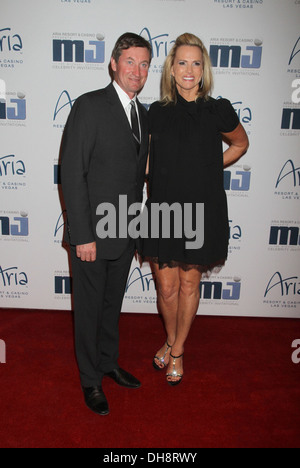 Wayne Gretzky Janet Jones-Gretzky Sports & Entertainment Stars gather for 11th Annual Michael Jordan Celebrity Invitational Stock Photo