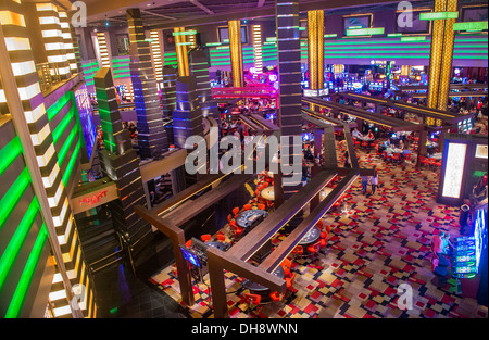 The interior of Planet Hollywood hotel and Casino in Las Vegas. Stock Photo