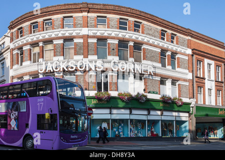 Jacksons Corner traditional retailer closed in 2013 after 138 years of trading. Reading, Berkshire, England, GB, UK. Stock Photo