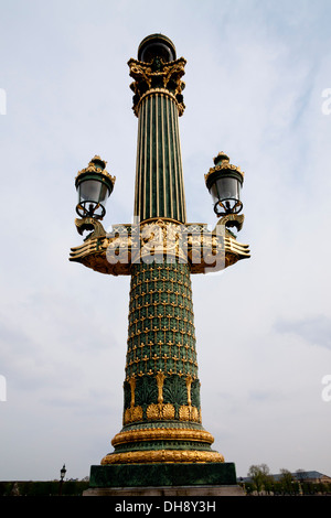 Column on the Place de la Concorde in Paris, France Stock Photo
