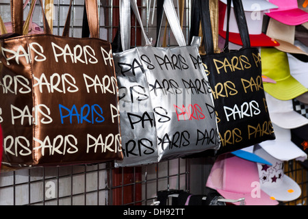 Sale of Bags in Paris, France Stock Photo