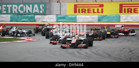 Atmosphere Malaysian mula One Grand Prix at Sepang Circuit - Race Kuala Lumpur Malaysia - 25.03.12 Stock Photo