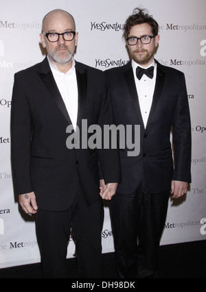 Michael Stipe and Thomas Dozol Yves Saint Laurent sponsors Metropolitan Opera's premiere of 'Jules Massenet's Manon' at Stock Photo