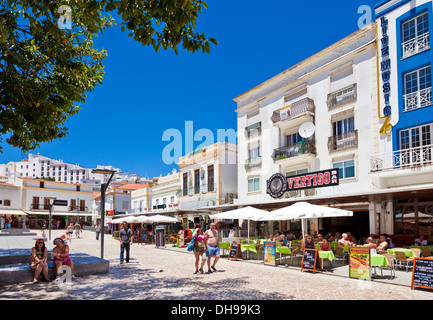 the old town in Albufeira Algarve Portugal EU Europe Stock Photo