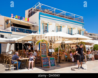 Typical portuguese tourist restaurant in the old town in Albufeira Algarve Portugal EU Europe Stock Photo