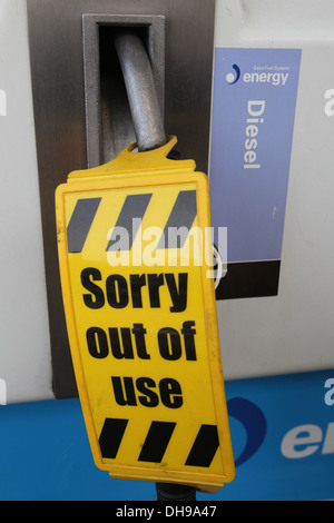 An Esso petrol station near Hammersmith Bridge Barnes is closed due to a fuel shortage Filling stations across country are Stock Photo