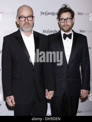 Michael Stipe and Thomas Dozol Yves Saint Laurent sponsors Metropolitan Opera's premiere of 'Jules Massenet's Manon' at Stock Photo