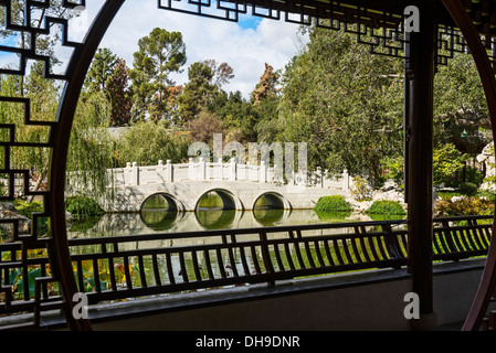 Beautiful Chinese Garden at the Huntington Library. Stock Photo