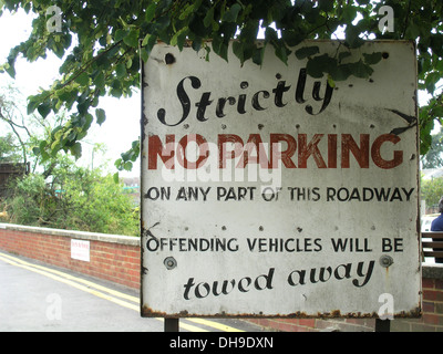 strictly no parking sign Rye Kent UK Stock Photo