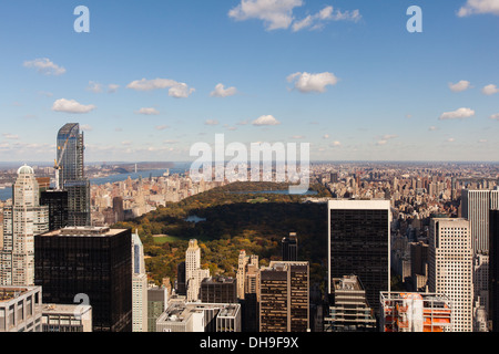 Top of the Rock viewpoint, Rockefeller center, Manhattan, New York City, United States of America. Stock Photo