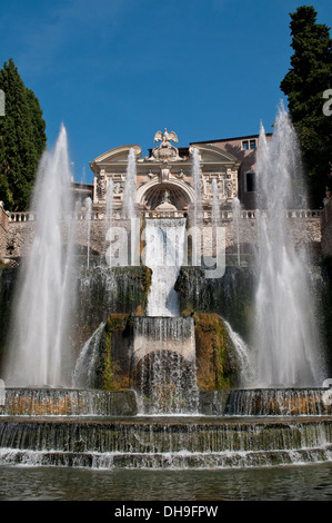 Neptune Fountain, Villa d'Este, Tivoli, Lazio, Italy Stock Photo