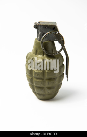 Green Pineapple Hand Grenade Stock Photo