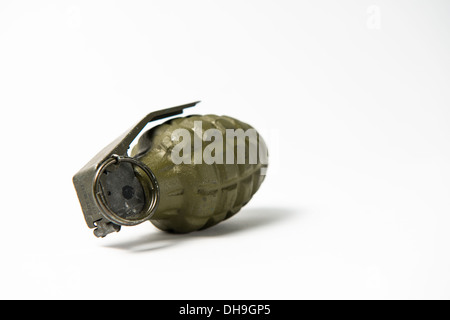 Green Pineapple Hand Grenade Stock Photo