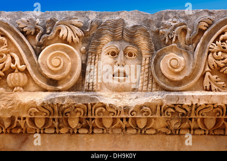 Relief sculpture freeze from the Roman theatre of Myra, Anatolia, Turkey Stock Photo