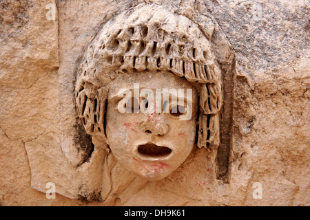 Relief sculpture freeze from the Roman theatre of Myra, Anatolia, Turkey Stock Photo