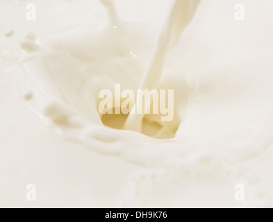 close up of milk splash Stock Photo