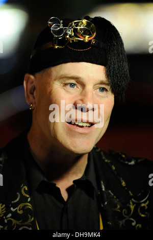 Thomas Dolby interview with local media outside Virgin Mobile Mod Club Toronto Canada - 02.04.12 Stock Photo