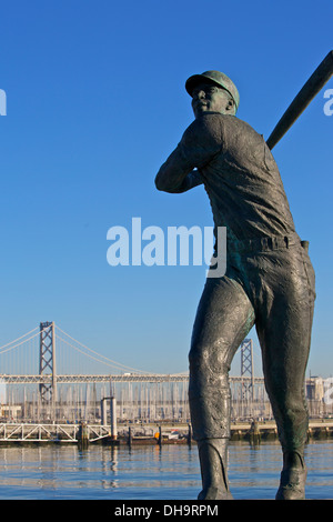 Oracle Park, Giant's Promenade, McCovey Cove, Oakland Bay Bridge & Skyline  view from Willie McCovey Statue