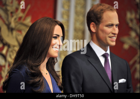 Madame Tussauds London reveals new wax figures of Prince William and Kate Middleton aka Catherine Duchess of Cambridge London Stock Photo