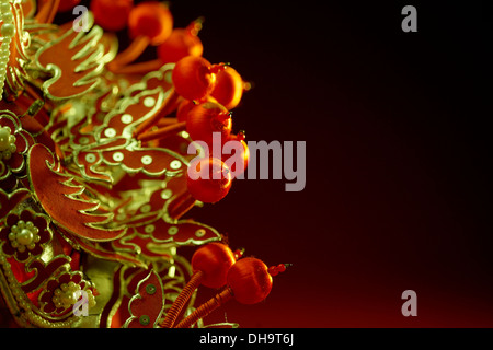 Chinese traditional wedding crown, phoenix coronal Stock Photo