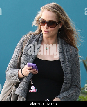 Elizabeth Berkley leaves a Pilates class in West Hollywood Los Angeles