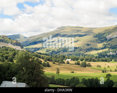 View to Plateau de Limon north of Murat, Parc Naturel Regional des Volcans d'Auvergne, Cantal, France Stock Photo