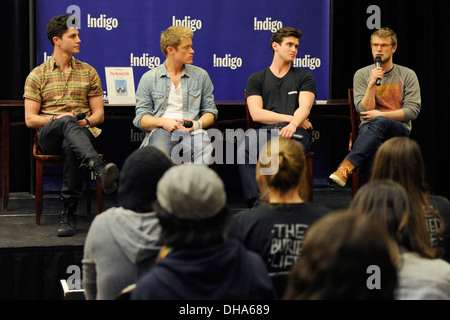 Ben Nemtin Duncan Penn Dave Lingwood and Jonnie Penn cast members of Buried Life appear at Indigo Bookstore promoting new book Stock Photo