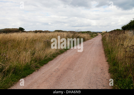 Footpath alongside the Jubilee Course, St Andrews, Scotland Stock Photo