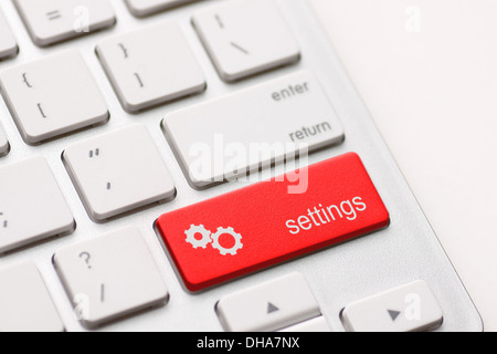 service enter button key on white keyboard Stock Photo