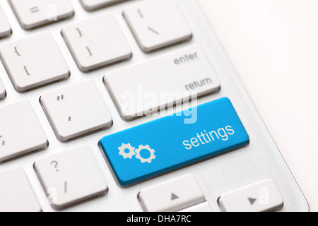service enter button key on white keyboard Stock Photo