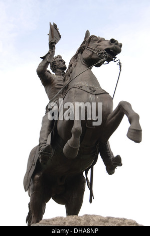Andrew Jackson (1767-1845). Seventh President of USA. Equestrian statue by Clark Mills (1810-1883) in 1856. New Orleans.USA. Stock Photo