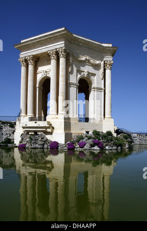 Monument in the gardens of Peyroux in Montpellier, Languedoc Roussillon, France Stock Photo