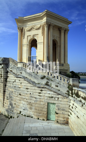Monument in the gardens of Peyroux in Montpellier, Languedoc Roussillon, France Stock Photo