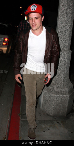 Josh Hutcherson leaves STK restaurant in West Hollywood Los Angeles ...