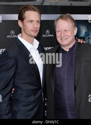 Stellan Skarsgard and Alexander Skarsgard World Premiere of 'The Avengers' at El Capitan Theatre - Arrivals Hollywood Stock Photo