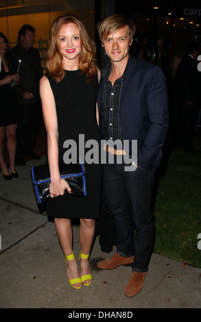 Jayma Mays and Adam Campbell Sir Paul McCartney holds a private party to premiere his latest video 'My Valentine' - Arrivals Stock Photo