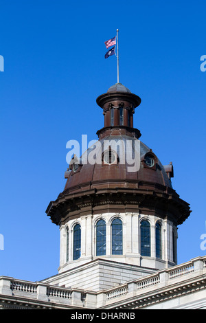 Capital dome of the South Carolina state house located in Columbia, SC, USA. Stock Photo